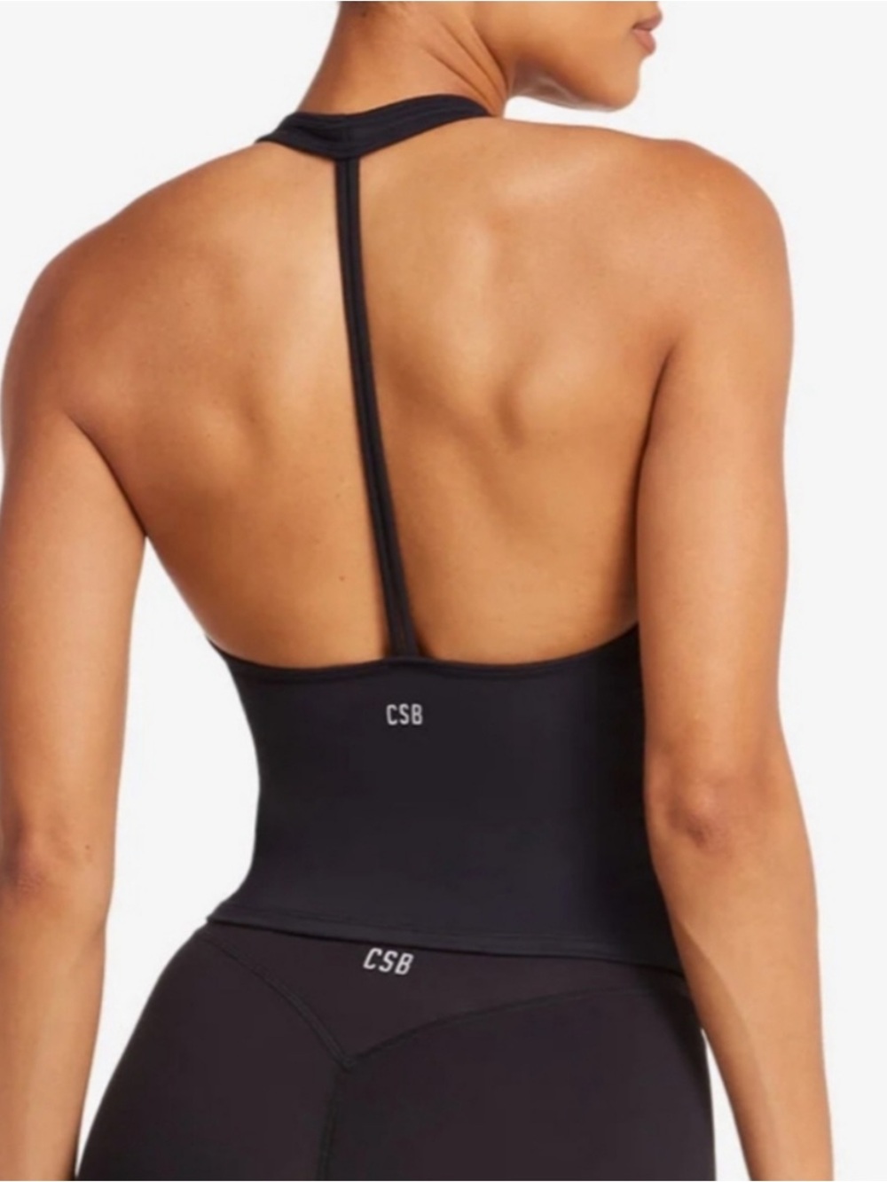 CSB CROP SHOP BOUTIQUE Form Halter Tank - Charcoal - Size small